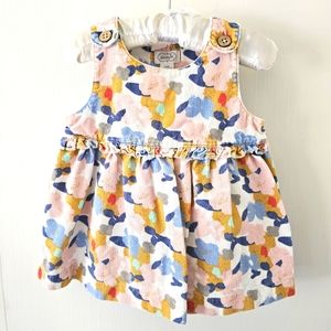 Mudpie Corduroy Floral Print Baby Dress 6-9 months